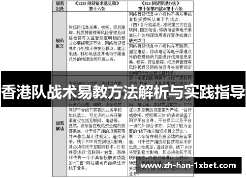 香港队战术易教方法解析与实践指导