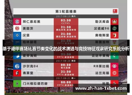 基于德甲赛场比赛节奏变化的战术演进与竞技特征观察研究系统分析